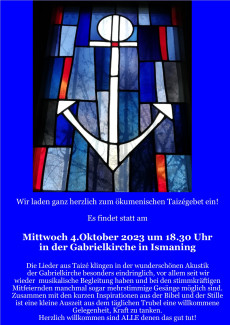 Plakat Taizé Oktober 2023