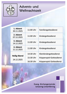 Gottesdienste im Advent