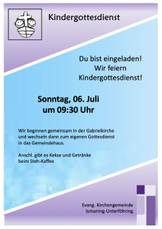 Kindergottesdienst 7/2025
