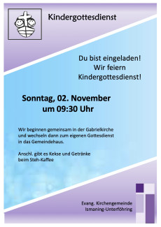 Kindergottesdienst im November