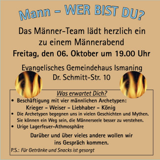 Männerabend Oktober 2023