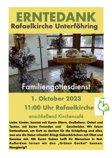 Plakat Erntedank Unterföhring 2023